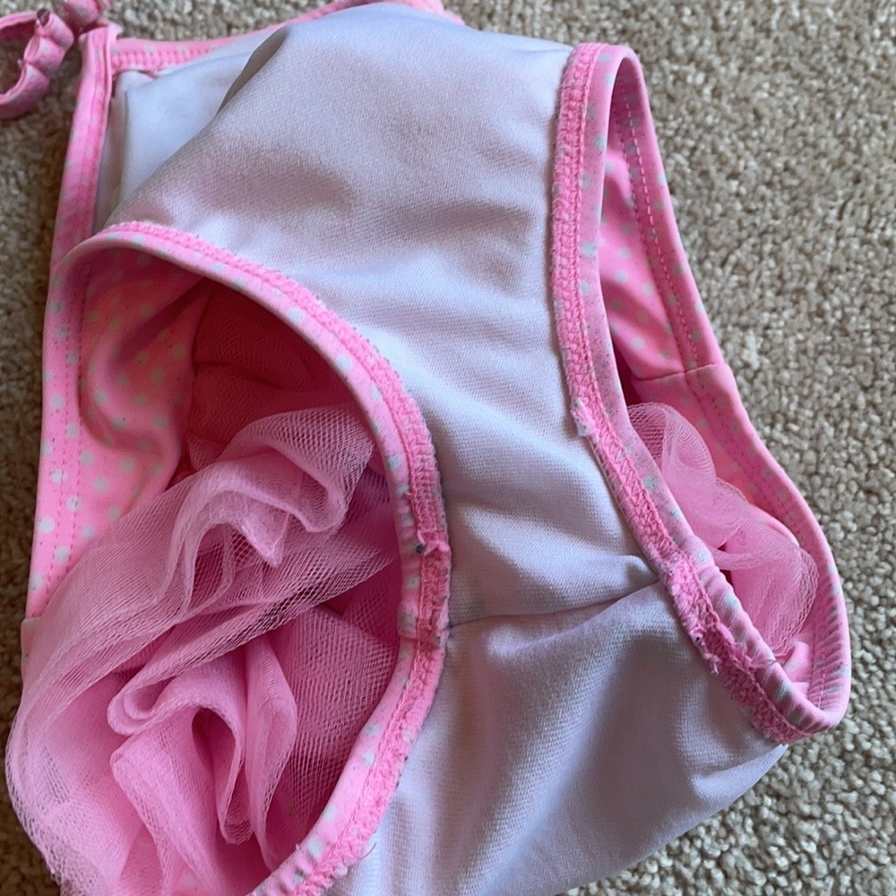 🦋FREE SHIP $50🦋 Pink Ruffled Bathing 18-24 - Picture 8 of 9